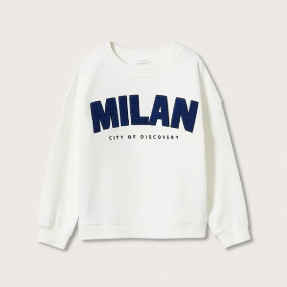 Mango Kid Slogan Sweatshirt 7/8